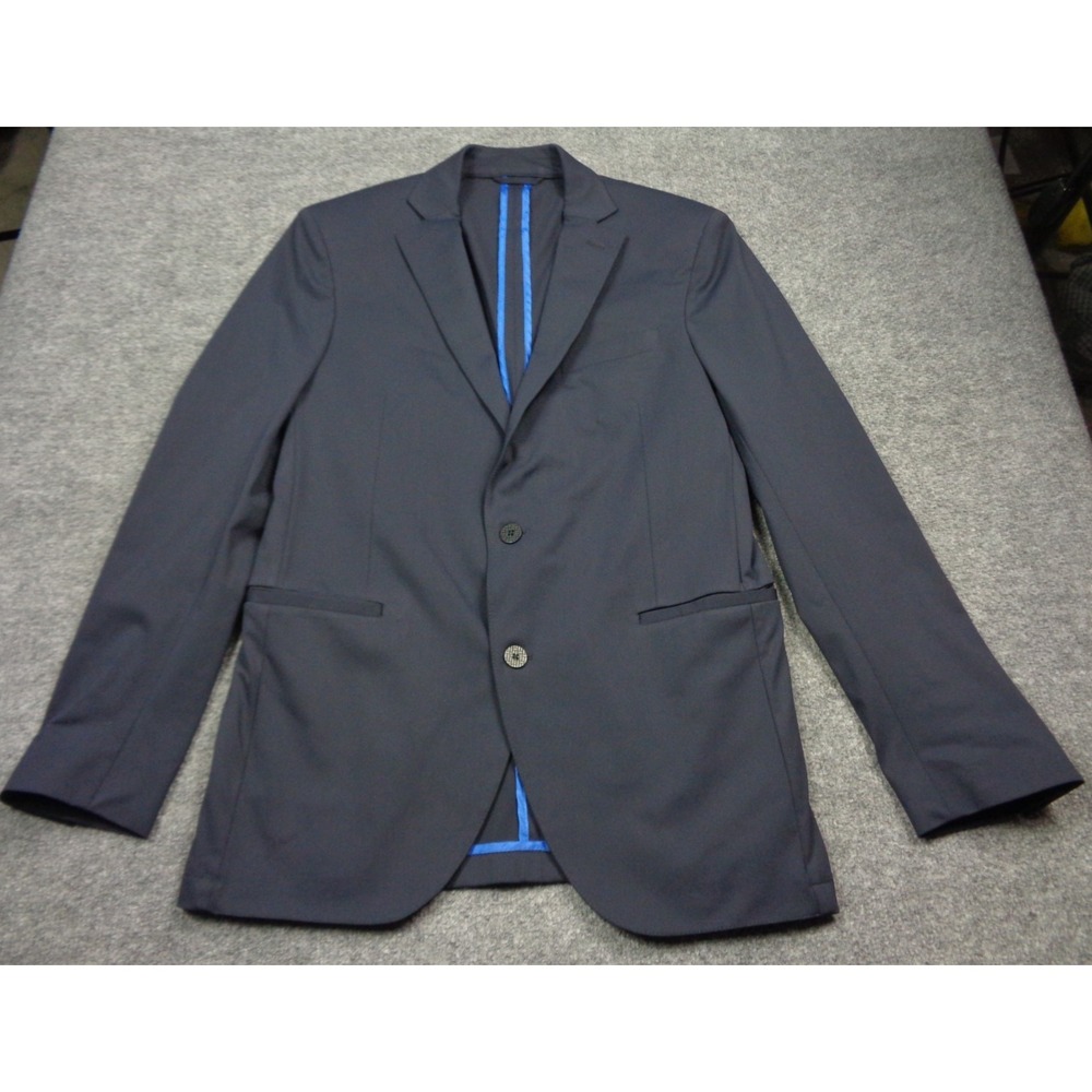 Twillory Performance Blazer 40L Blue Stretch Travel Sport Coat Washable Tech